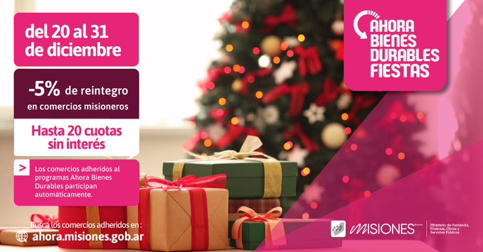 Hasta el 31 de diciembre estará en vigencia el “Ahora Fiestas”