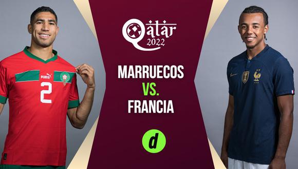 Francia vs. Marruecos, por la semifinal del Mundial de Qatar 2022: hora, formaciones y dónde ver en vivo por TV