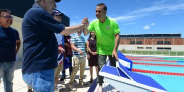 Herrera Ahuad y Passalacqua recorrieron las nuevas instalaciones de natación del Cepard