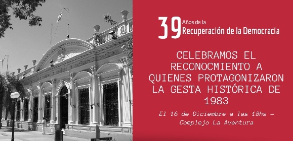 Reconocerán a dirigentes de la gesta por la democracia en Misiones