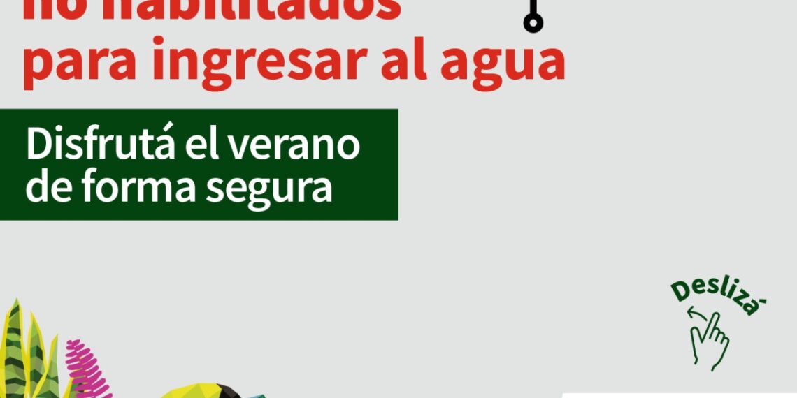 Conocé los lugares no habilitados para ingresar al agua