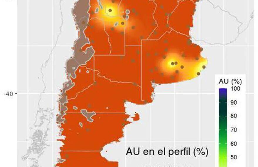 Misiones, la única provincia con porcentajes positivos de agua utilizable en suelo para cultivos