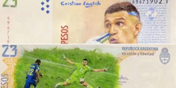Un artista creó un billete en honor a Dibu Martínez y se hizo viral