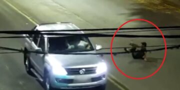 Cámaras del 911 evitaron que un hombre alcoholizado pudiese ser atropellado en plena avenida