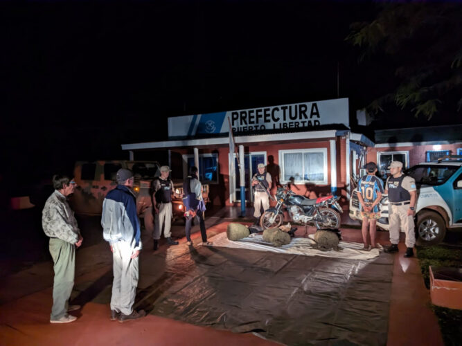 Incautaron marihuana valuada en más de 6 millones de pesos en Puerto Esperanza