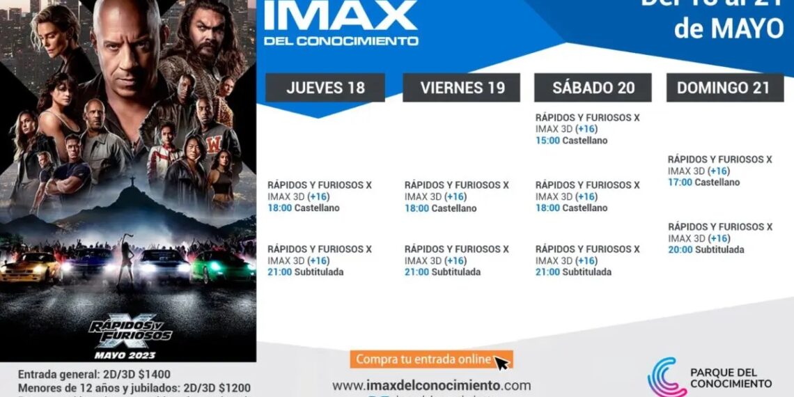 Velocidad y adrenalina en el Imax del Conocimiento
