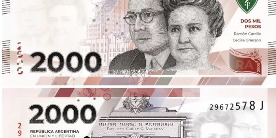 Desde hoy comienza a circular el nuevo billete de $ 2000