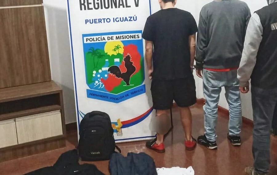 Investigadores atraparon a dos hombres que robaban en hoteles y negocios de Iguazú