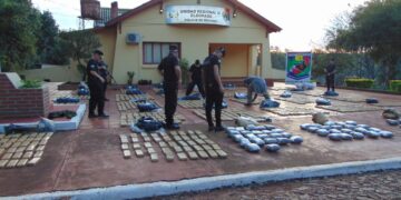 Decomisaron más de una tonelada de marihuana acopiada en una finca de Eldorado