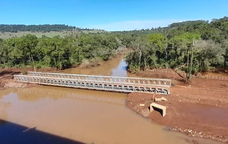 Arroyo Pindaytí: Habilitaron el puente provisorio para vehículos de hasta 10 toneladas