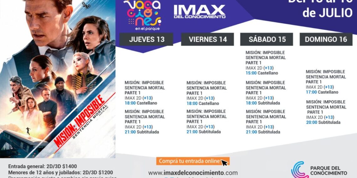 Misión Imposible, sentencia mortal llega al IMAX del Conocimiento