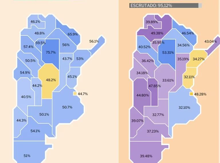 Resultados de las PASO 2023: cómo quedó el mapa político de Argentina tras el sorpresivo triunfo de Javier Milei