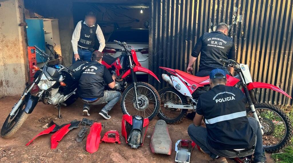 Desmantelaron una red de robo, desarme y venta de motos robadas en Brasil y Argentina