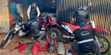 Desmantelaron una red de robo, desarme y venta de motos robadas en Brasil y Argentina