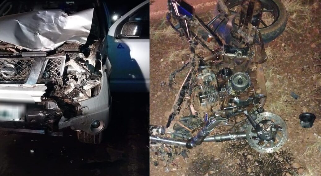 Un adolescente murió en choque frontal entre una moto y una camioneta