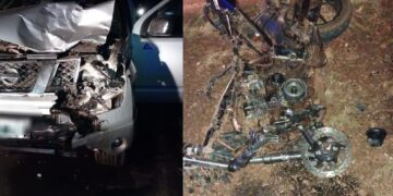 Un adolescente murió en choque frontal entre una moto y una camioneta