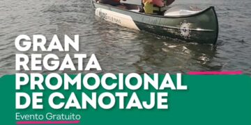Gran regata promocional de canotaje en el balneario El Brete