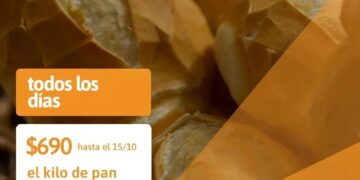 El programa “Ahora Pan” actualiza su precio máximo a $690 por kilo hasta el 15 de octubre