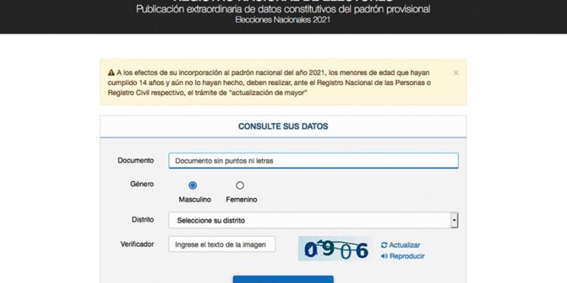 Dónde voto: consultá el padrón definitivo para las elecciones del 22 de octubre 2023