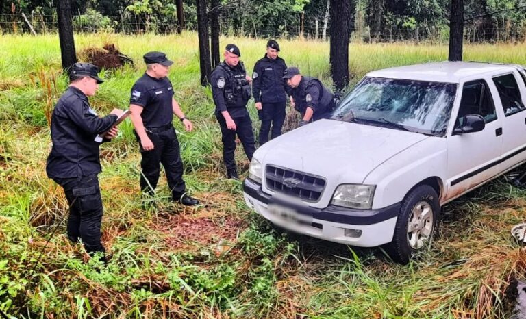 En un rápido despliegue policial en la zona rural recuperaron una camioneta robada