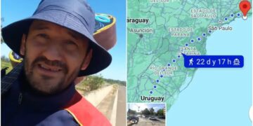 El hincha de Boca que va caminando a Brasil para la final de la Copa pide ayuda: “Estoy con hambre y cansado”