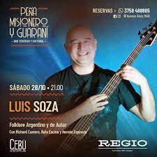 Luis Soza presenta sus canciones en la Peña