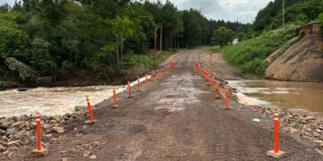 Rehabilitaron paso provisorio sobre el Aº Tabay para vehículos de hasta 10 toneladas