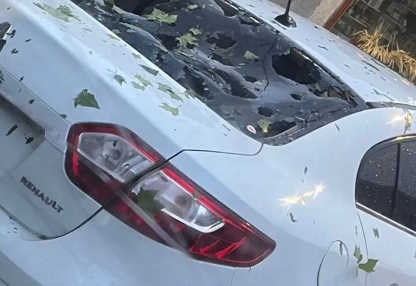 Feroz temporal y granizada azotó Posadas provocando destrozos
