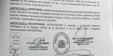 El Tribunal de Cuentas aprobó el ejercicio financiero 2022 de la Provincia