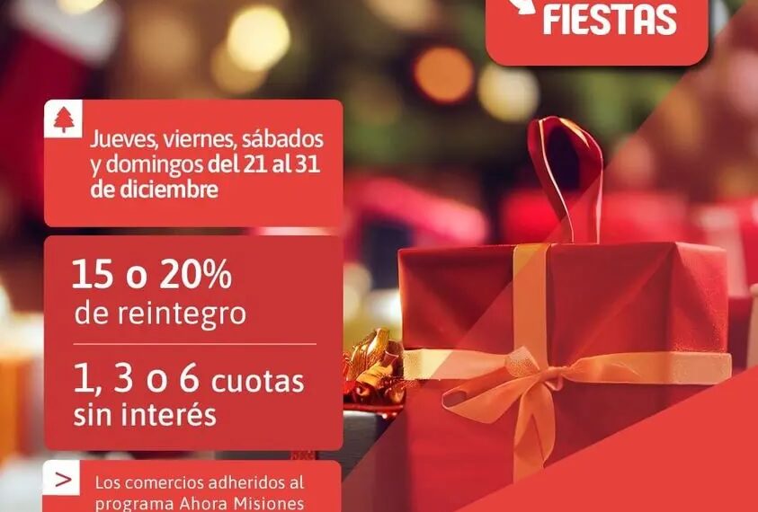 Hasta el 31 de diciembre estará vigente el programa «Ahora Fiestas»