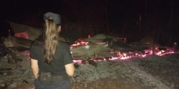 Falleció una mujer tras el incendio de su vivienda en El Soberbio