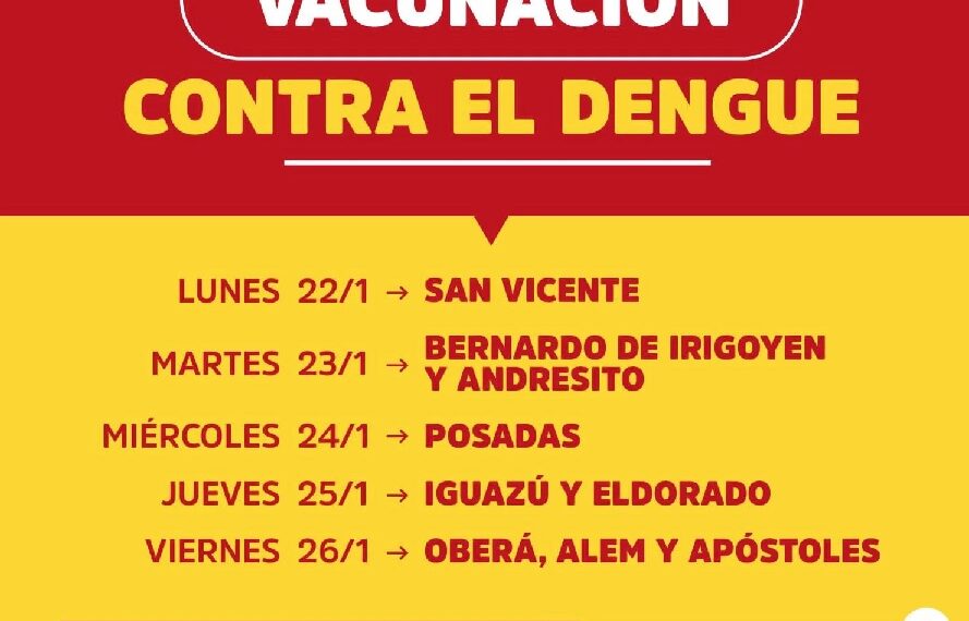 Todo lo que tenes que saber sobre la vacunación contra el Dengue en Misiones