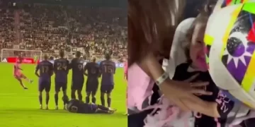 El tiro libre de Inter Miami que le pegó a un nena: “Te lo dio Messi, no pasa nada”