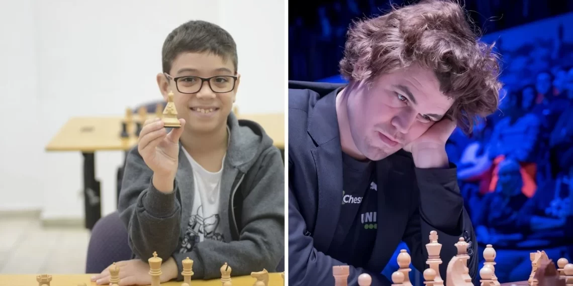 Ajedrez: el argentino Faustino Oro, de 10 años, derrotó a Magnus Carlsen, el mejor jugador del mundo
