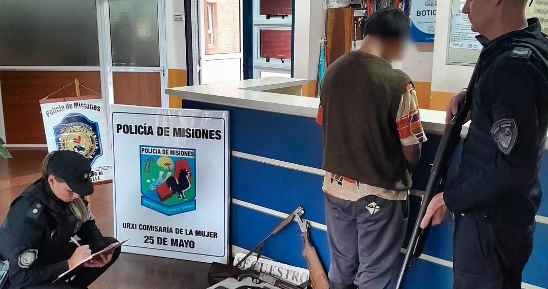 Detenido por amenazar a su cuñada: allanaron su domicilio y secuestraron armas de fuego