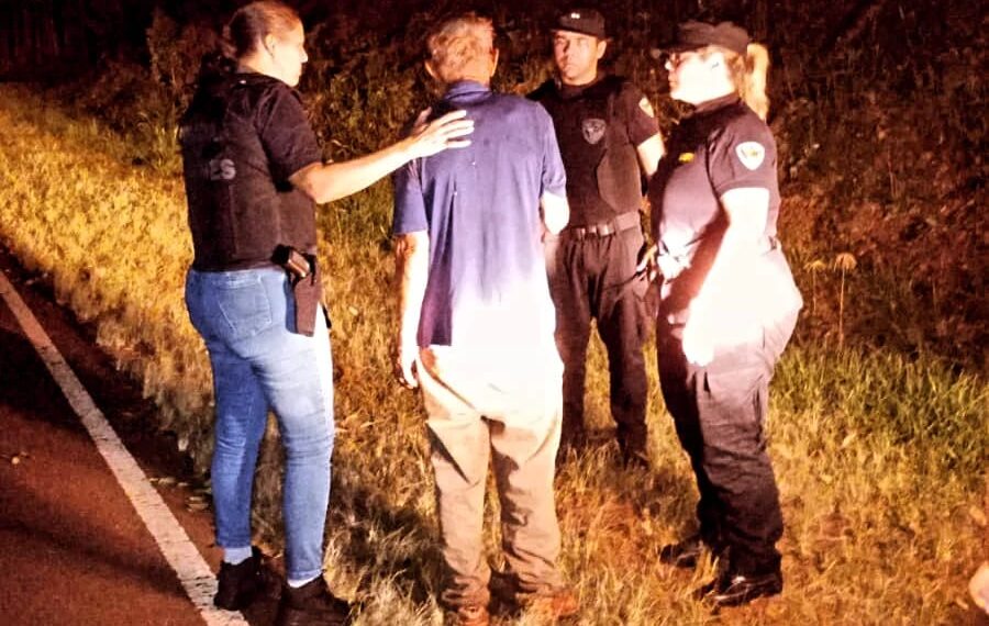 Rescataron a un agricultor de 76 años que se lesionó cosechando yerba durante la noche