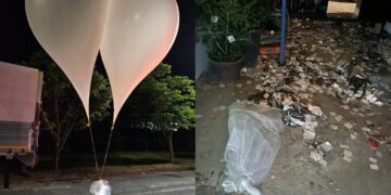 Corea del Norte lanzó más de 260 globos con basura y excremento a Corea del Sur