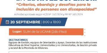 Primera Jornada de Inclusión Educativa en el Nivel Superior