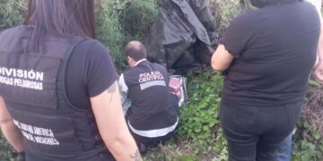 Detectaron un punto de acopio de marihuana cerca de un arroyo en Santo Pipó