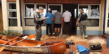 Patrulla rural detuvo a tres hombres con armas y redes para la caza y pesca ilegal