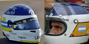 Colapinto utilizará un casco en homenaje a Carlos Reutemann