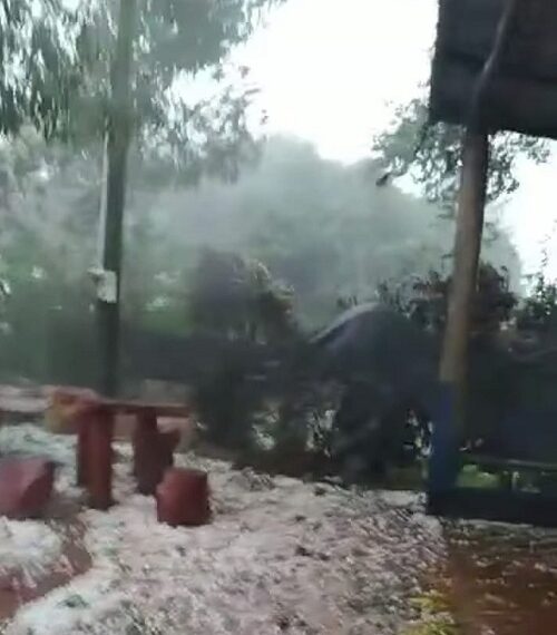 Tormentas y fuertes vientos afectaron este martes a la localidad de Andresito
