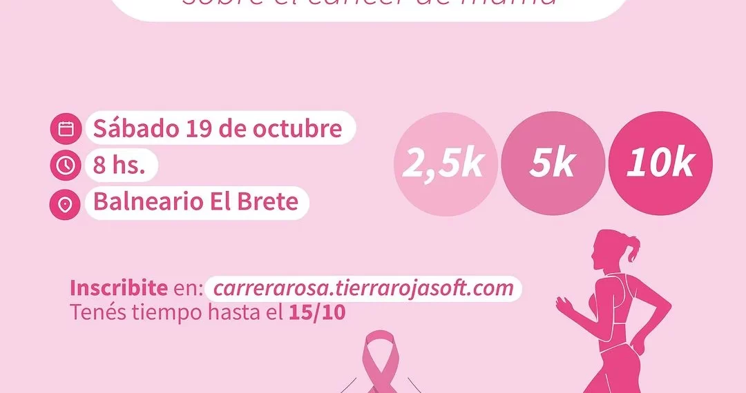 “Maratón Rosa” para concientizar y prevenir el cáncer de mama
