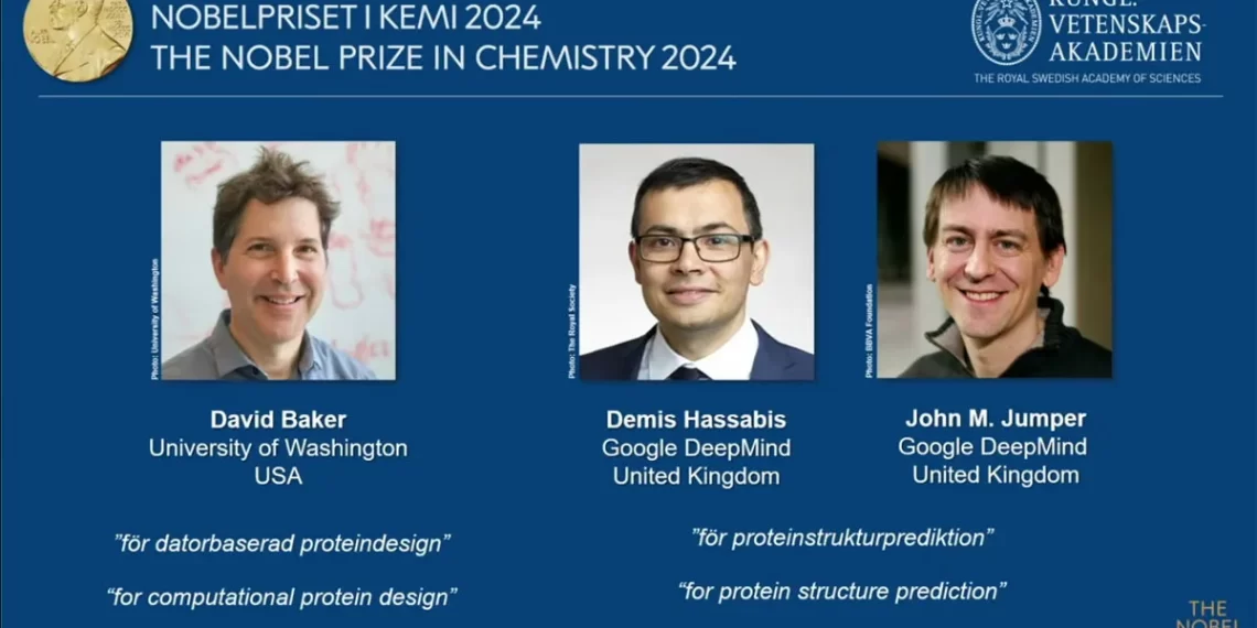El premio Nobel de Química 2024 fue otorgado a David Baker, Demis Hassabis y John Jumper