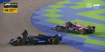Franco Colapinto quedó afuera del GP de Qatar en la primera curva