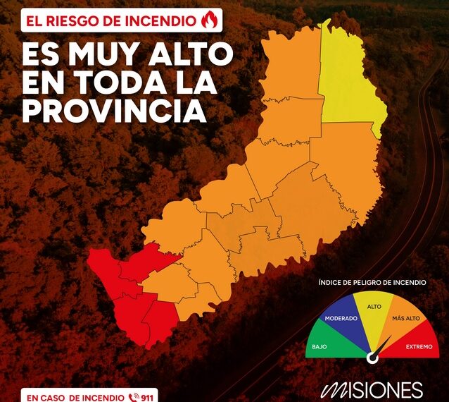 Emergencia ígnea en Misiones: recuerdan la importancia de atender el índice de peligro de incendios y evitar cualquier tipo de quema