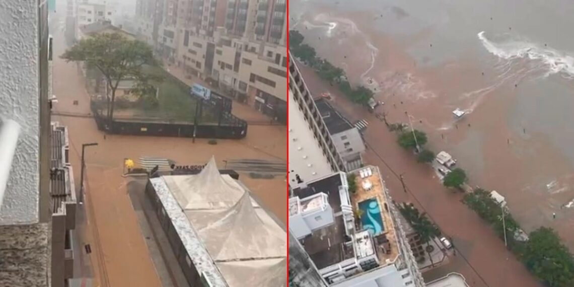 Caos en el sur de Brasil: fuertes lluvias de más de 100 mm provocan inundaciones en Camboriú y Florianópolis