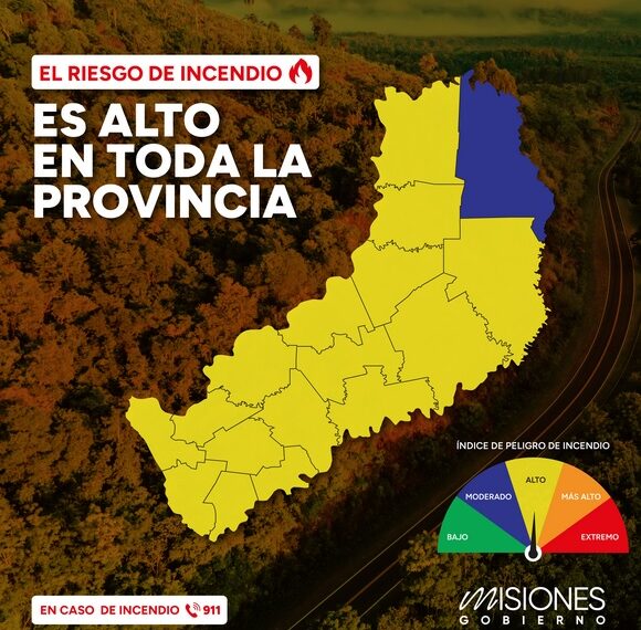 Misiones continúa en alerta por riesgo de incendios y  refuerza medidas de prevención y combate