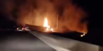 Se confirmó el fallecimiento del conductor del camión que se incendió en la ruta 105