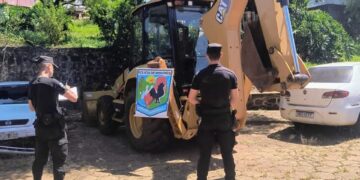 La Policía de Misiones recuperó una retroexcavadora robada tras un operativo internacional en la frontera